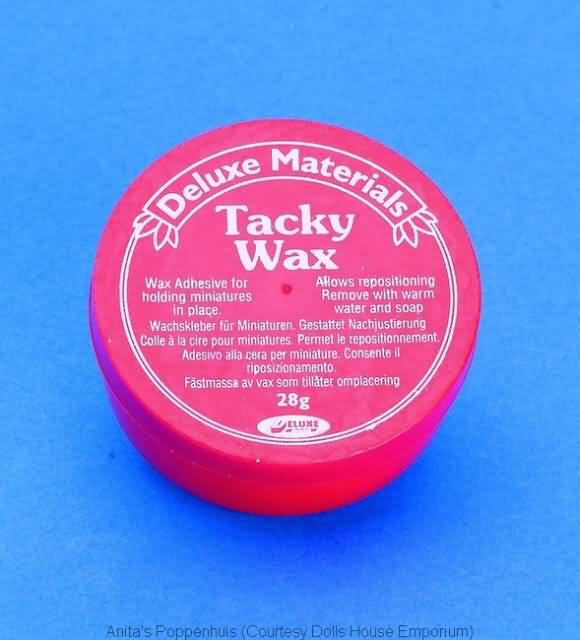 Dolls House Tacky Wax Glue for Holding Miniatures in Place Allows  Repositioning 